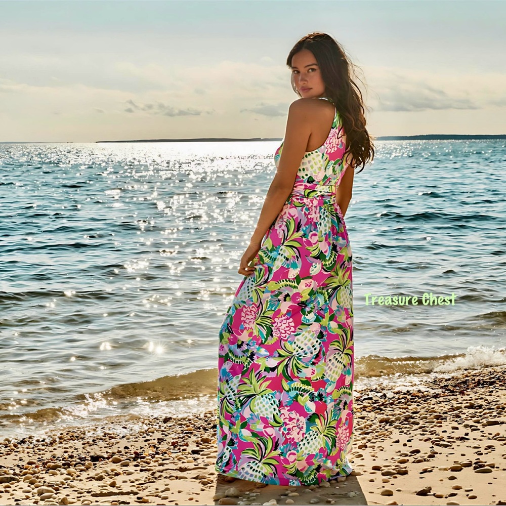 Lilly Pulitzer NWT Tallulah Maxi Dress Raise the Bar $198 Size XXS - Picture 2 of 11